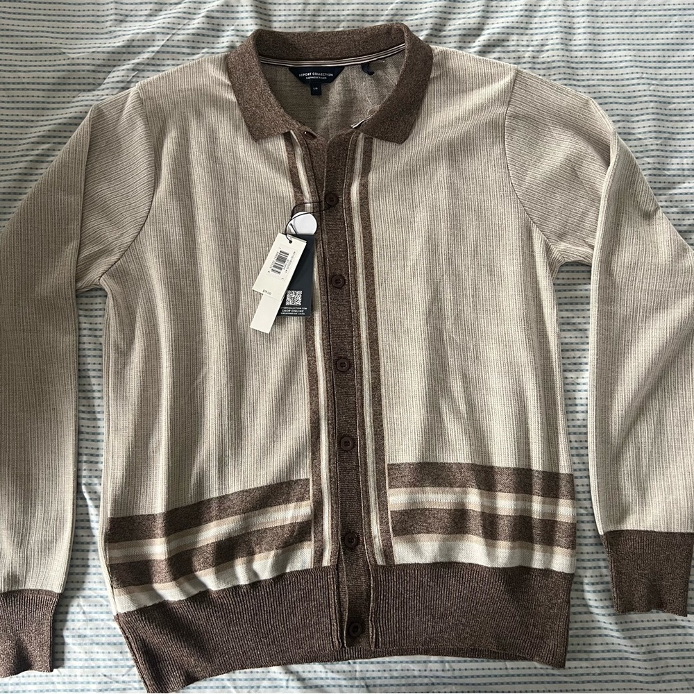 The Report Collection Cashmere Touch Mens Sweater size large NWT